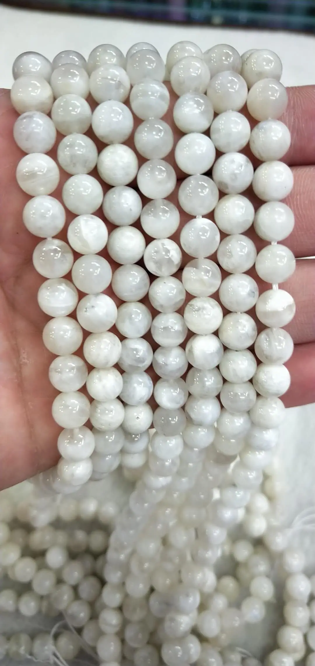 High Quality Jewelry Natural Stone Beads Loose Gemstone Selenite Stone