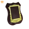 New design wholesale high quality cheap custom awards medal and trophy blank shield award wooden mirror frame design