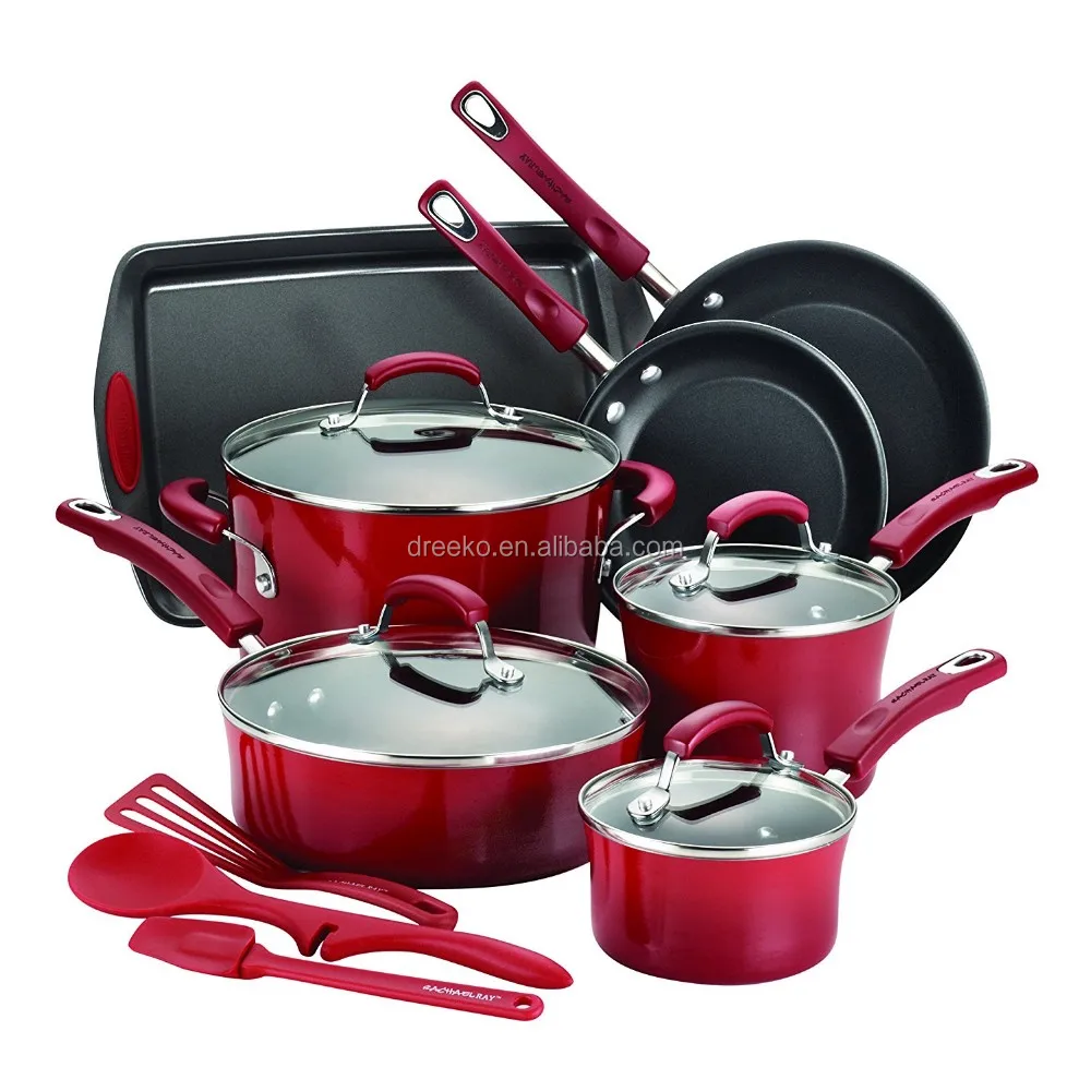 14pcs Premier High Quality Aluminum Nonstick Colored Coating Cookware