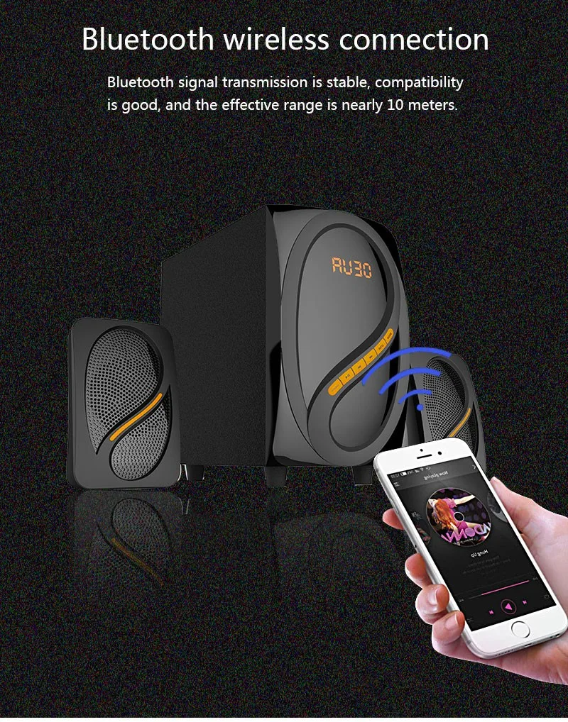 Loud Professional New Arrival Pc Speaker With High Demand 2.1 Ch