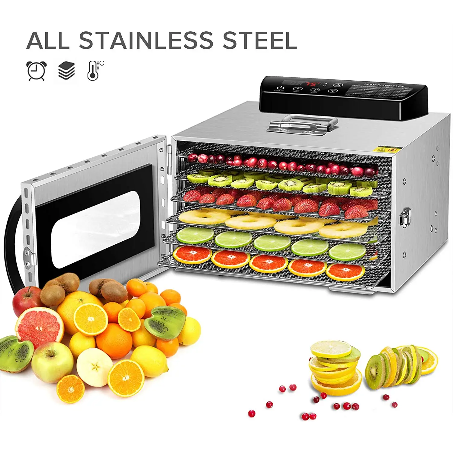 Stainless Steel 6 Trays Food Dehydrator 220v Home Mini Fruit Dehydrator