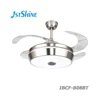 1stshine 42'' Modern AC Big lampshade dimmable LED light retractable blades ceiling fan with remote control for hotel and home