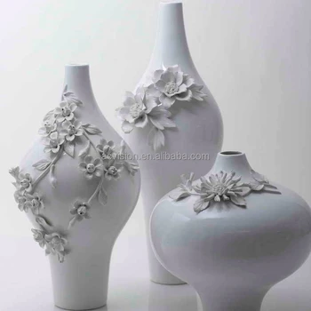 Modern Customized Luxury Wedding White Ceramic Ornamental Large