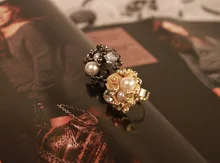 Imitation pearls elegant atmosphere in Europe and America rose ring opening wholesale fashion personality