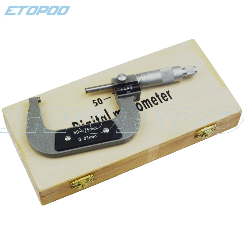 Etopoo 025mm/0.01 Counter Micrometer Outside Micrometer Measuring