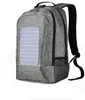 Light grey men solar anti-theft bag backpack