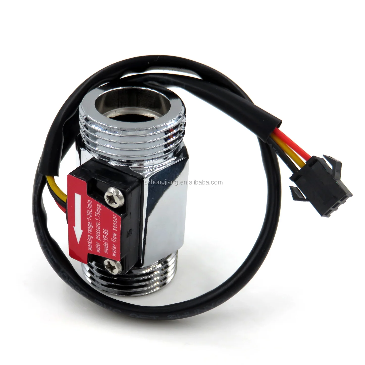 Dn20ชุบเซ็นเซอร์รุ่น Yfb5น้ำไหลฮอลล์เซ็นเซอร์สวิทช์วัดการไหล1.75mpa