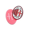 Custom Football Team Club Logo Heat Transfer Printing Rubber Silicone Patch on Mesh Fabric