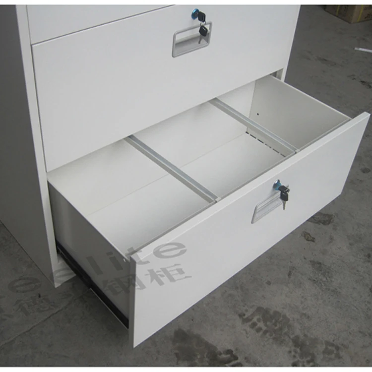 Abschließbare flach 2 tier speicherstahlschrank/horizontale 2 schublade