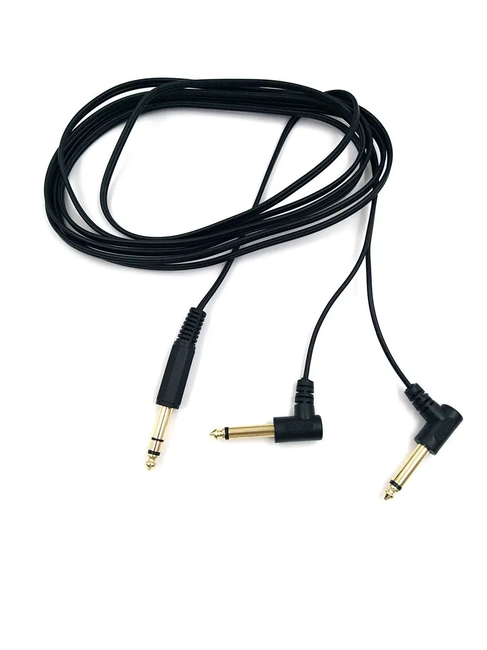 12inch,6.35Y DJs Pro Sound 6.35mm Audio Cable,Gold Plated 6.35mm 1//4 Male TRS Stereo to Dual 2 x 6.35mm 1//4 Male TS Mono 90 Degree Right Angle Y Splitter Audio Cable,SinLoon for Studios