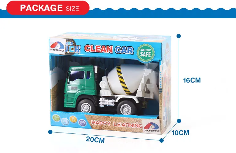 Wholesale Friction Powered Plastic Cement Concrete Mixer Truck Toy For