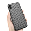 Free Shipping Case Phone Cover for iPhone X/XR/XS Max FLOVEME Grid Weaving Soft Silicone Black Mobile Phone Case