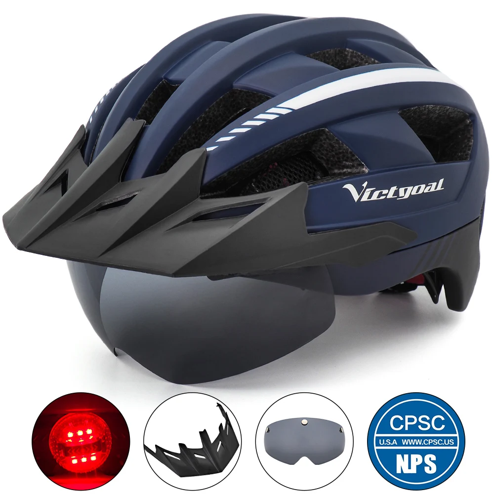 bike helmet with goggles