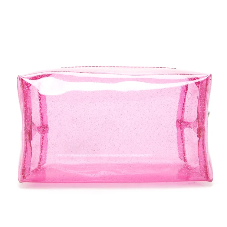 hot pink clear bag