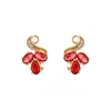 21114 Fancy design crystal rose gold earring women for sale