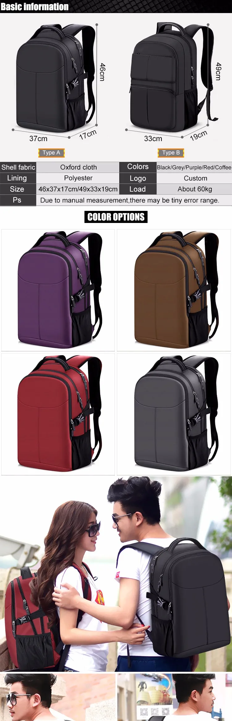 Premium Bulk Multipurpose 3 Compartment Detachable Laptop Backpack Bag