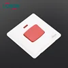 Double pole 20A 32A 45A air conditioner power wall switch with CE ISO9001 certificate