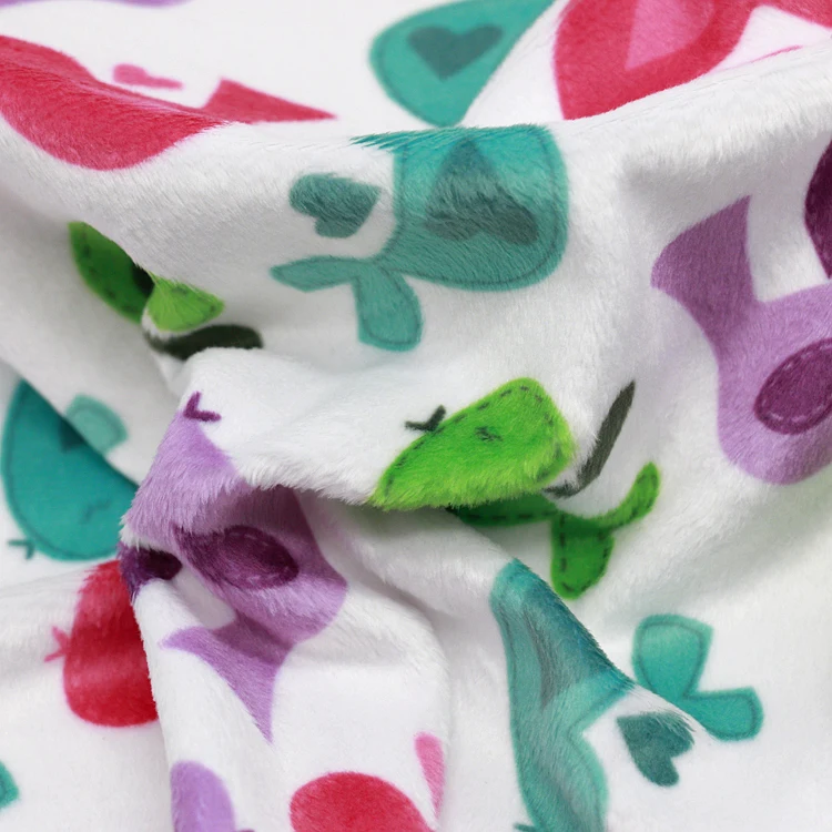 10mts Moq Super Soft Polyester Minky Material Custom Pattern Baby