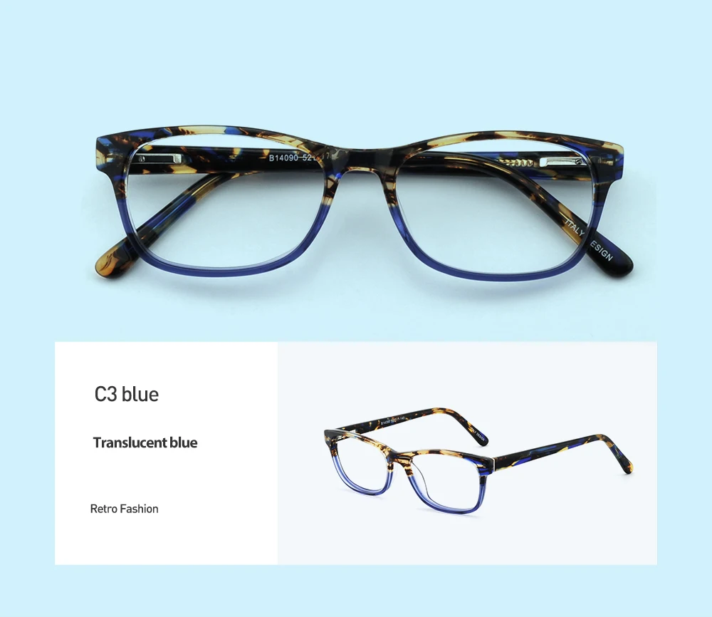 Cheap Eyeglass Fashion Designer Handmade Popular Round Italy Optical