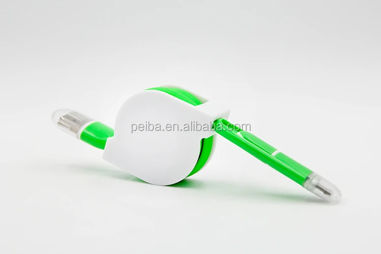 2 in 1 LED Micro USB Cable Charger Colorful Noodle Flat Reactable Phone Charger Cable - ANKUX.COM