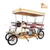 High Quality four wheel sightseeing 4 person and baby seat surrey bike for sale