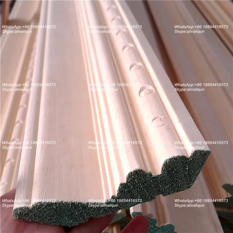 Solid wood mouldings beech carved wood molding