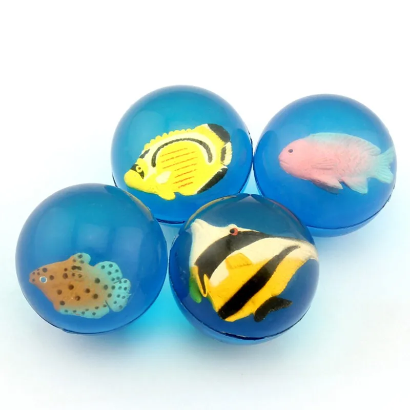 transparent balls with sea animals inside fish turtle dolphin big