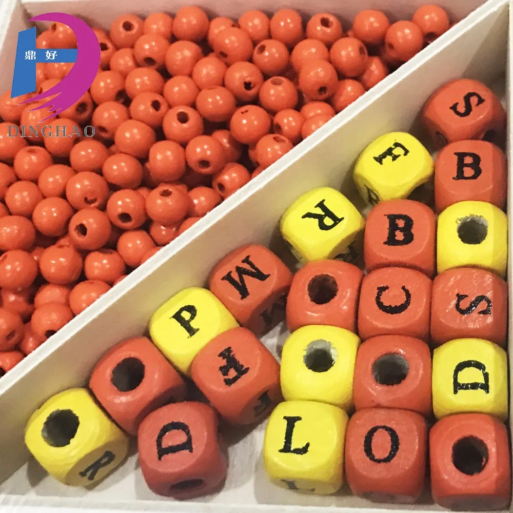 Natural Wood Alphabet Beads For Jewelry,Diy Wood Craft Buy Wood