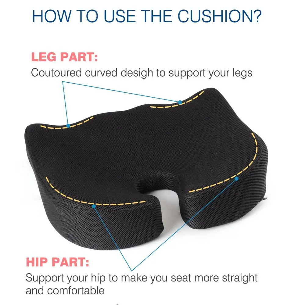 Hemorrhoid office seat cushion memory foam/drivers car seat cushion