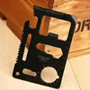 Mini 11 in 1 Stainless Steel Multi Pocket Credit Card Tool Portable Outdoor Survival Camping Wallet Card Tools Knife