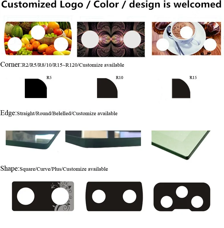 Tempered Glass Faceplate For Gas Stove Control Panel/gas Cooker Range