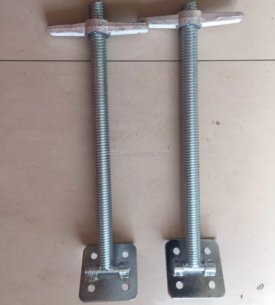 Galvanized Steel Screw Bottom Adjustable Scaffolding Leg For Support