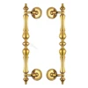 China luxury brass shiny gold door long pull handle