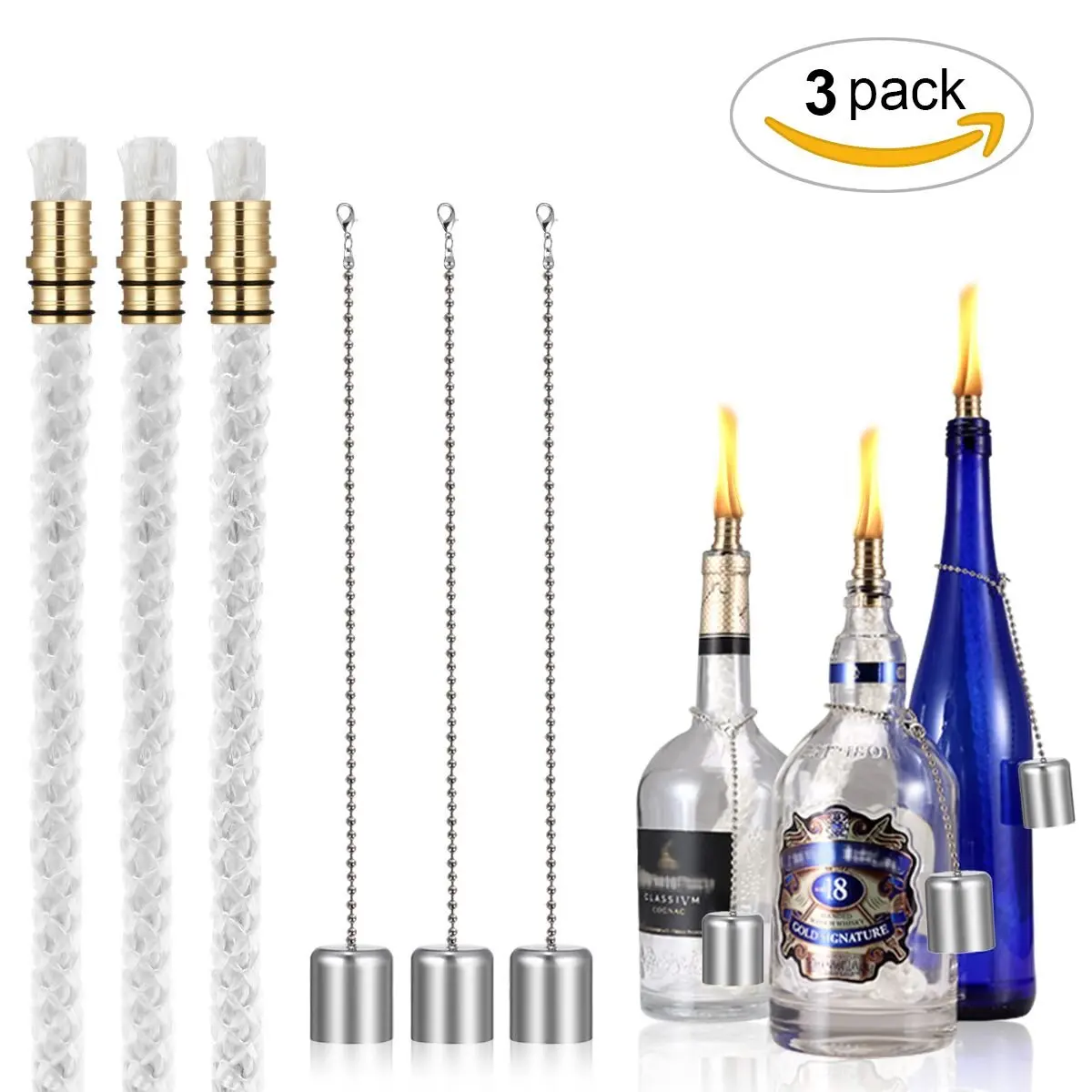 Tiki Torch Wicks Bulk Find Deals On Get Quotations Lanmu Wine Bottle Tiki Wicks Kit Torch Citronella