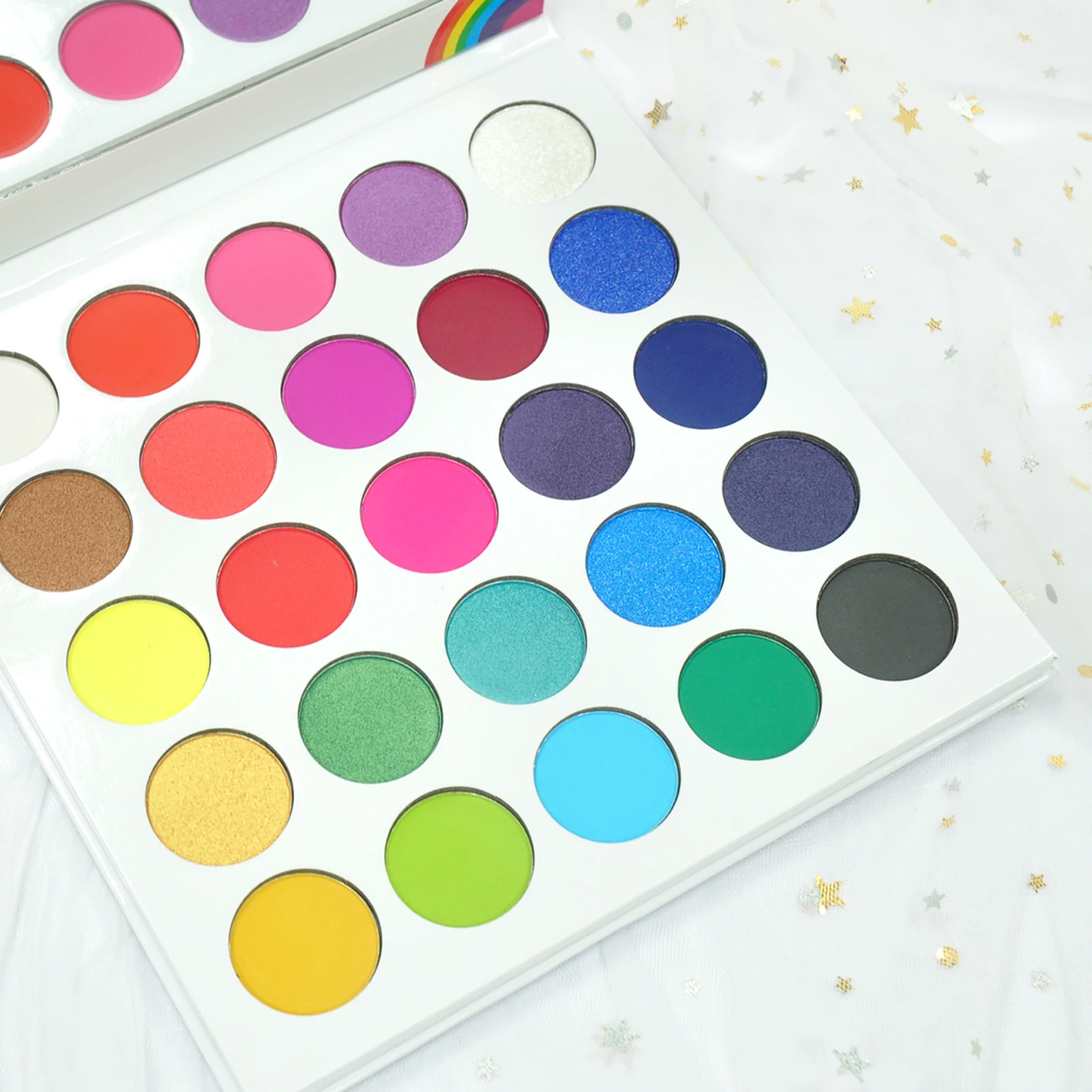 Private Label Cosmetics 25 Color Rainbow Eyeshadow Palette High