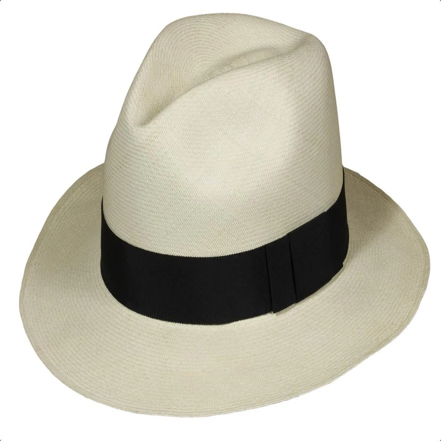 white felt fedora hat