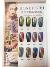 12pcs set beautiful kit High quality of Chameleon Cat Eye Gel Nail Polish Soak Off UV