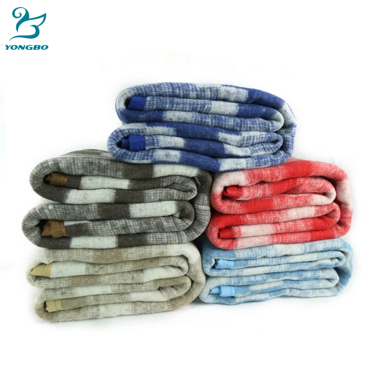 Wholesale Cheap Soft Thick Wool Blanket Recycled Material Blankets