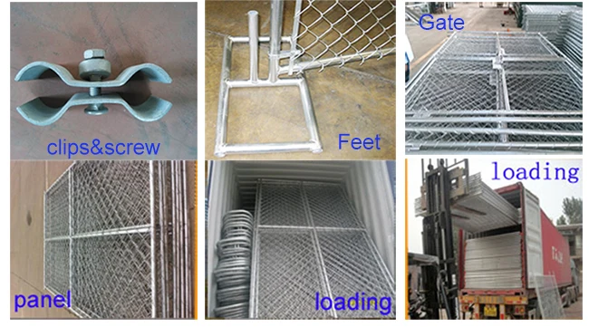 Temporary construction fence chain link temporary fence for sale