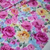 160CM Width Big Purple flower cotton printed fabric in roll for handmade sewing HYC0060