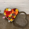 New fresh soap flower in heart shaped gift box for lover