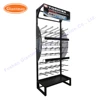 Retail store floor standing metal hanging hook rack battery display stand
