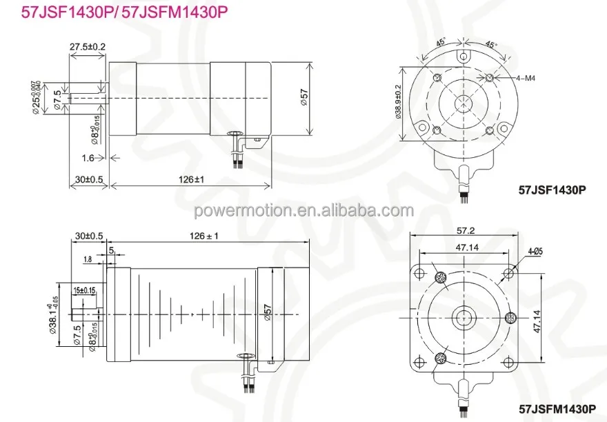 62w 24v Dc Brushless Servo Motor For Cnc Engraving Machine 3000rpm With