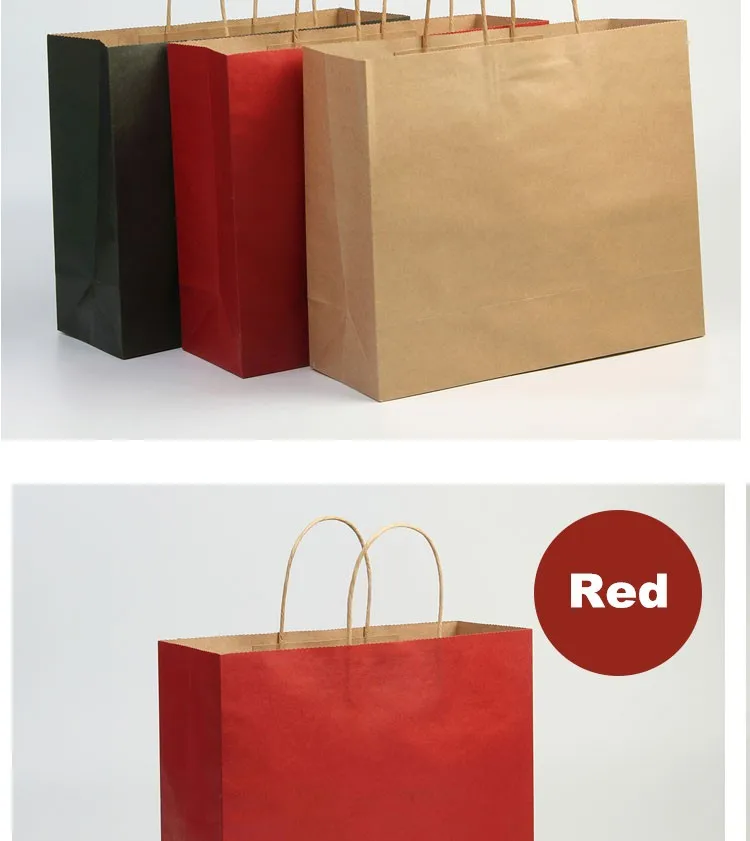 Wholesale Custom Logo Printed Kraft Paper Bags With Handles Buy Kraft