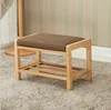 High quality wooden small stool in the bathroom for rest or putting things