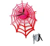 Spider mesh design acrylic wall clocks for children bedroom