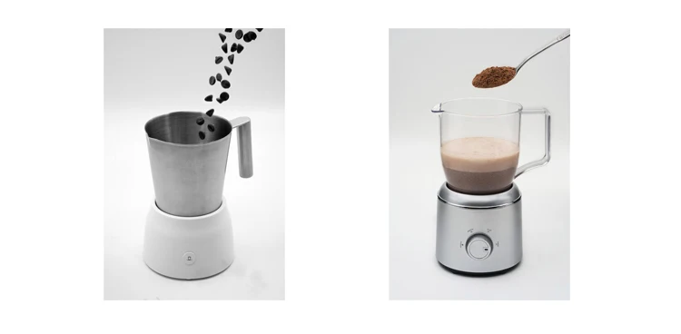 USA patent hot chocolate drinks machine with glass jug 