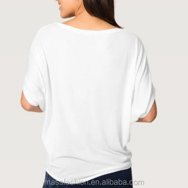Top T Shirts With Wide Neckline White T Shirt Women Plain Buy Flowy