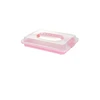 Plastic bread box carrier cake cupcake holder rectangle