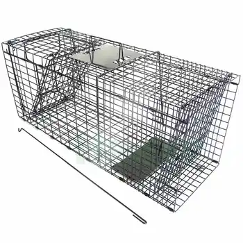 Live Wire Mesh Cage Trap Of Slide Door Fox Trap Small Animal Trap Cage ...